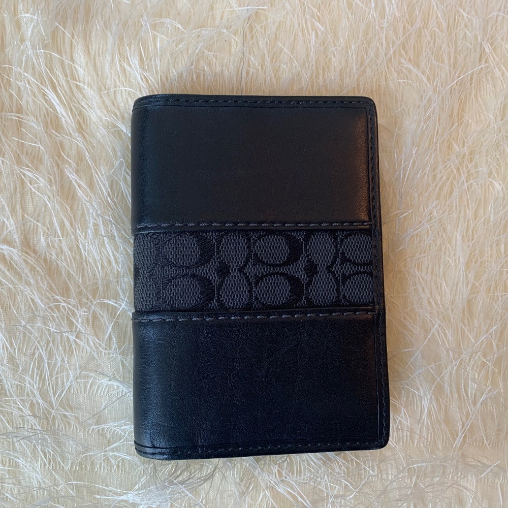 Coach midnight black card case
